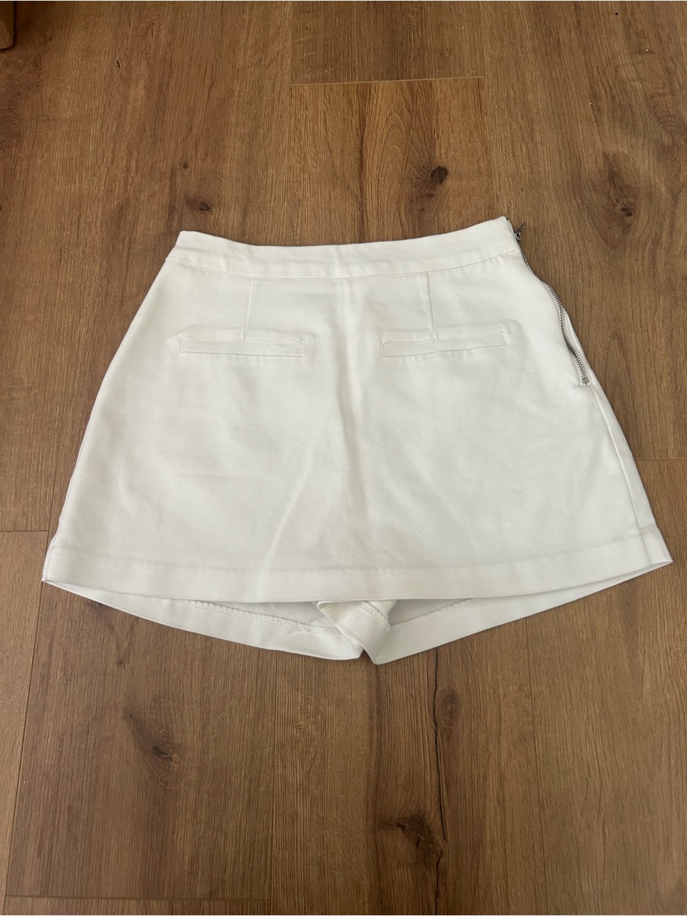 English Factory White Skort Shorts with Side Zip